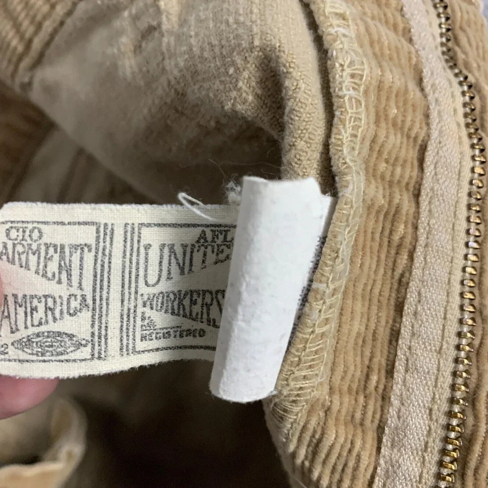 Vintage Lee Pants 30x29 Union USA Brown Corduroy Bootcut Talon 70s 80s Tag 30L
